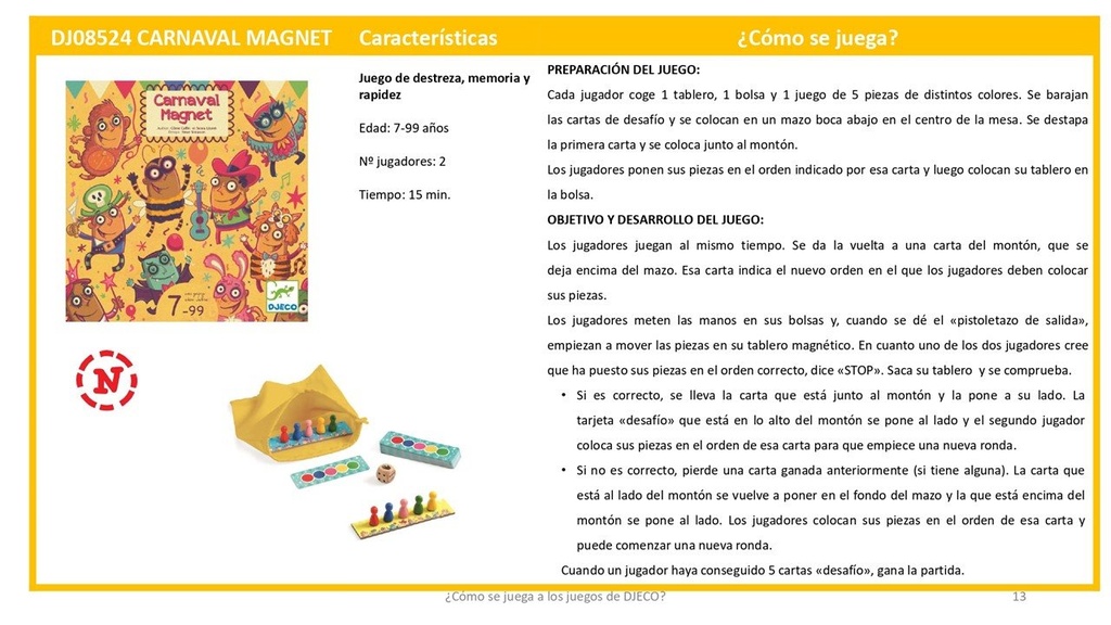Juego Carnaval Magnet Djeco