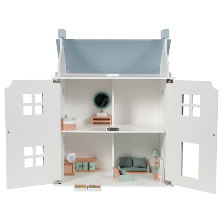 Casa de muñecas azul de madera LITTLE DUTCH