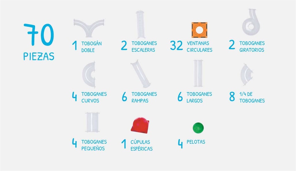 Imanix Tobogán 70 pzas. IMANIX Braintoys