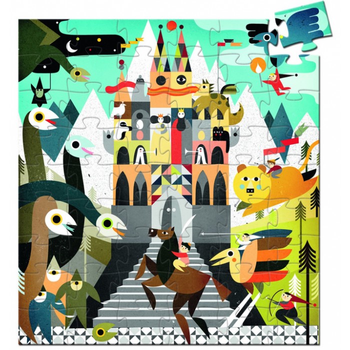Puzzle silueta el castillo fantástico Djeco (54 pz) +5 años