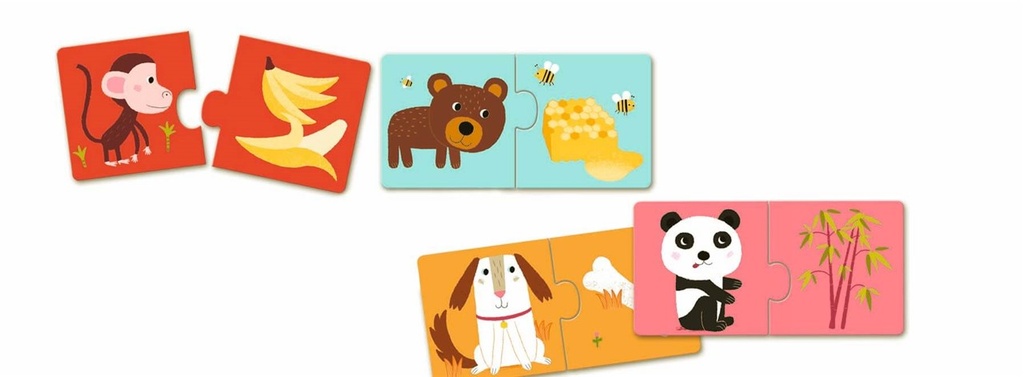 Puzzle duo a comer! Djeco +2 años