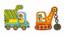 Puzzle dúo vehículos articulables Djeco +3 años