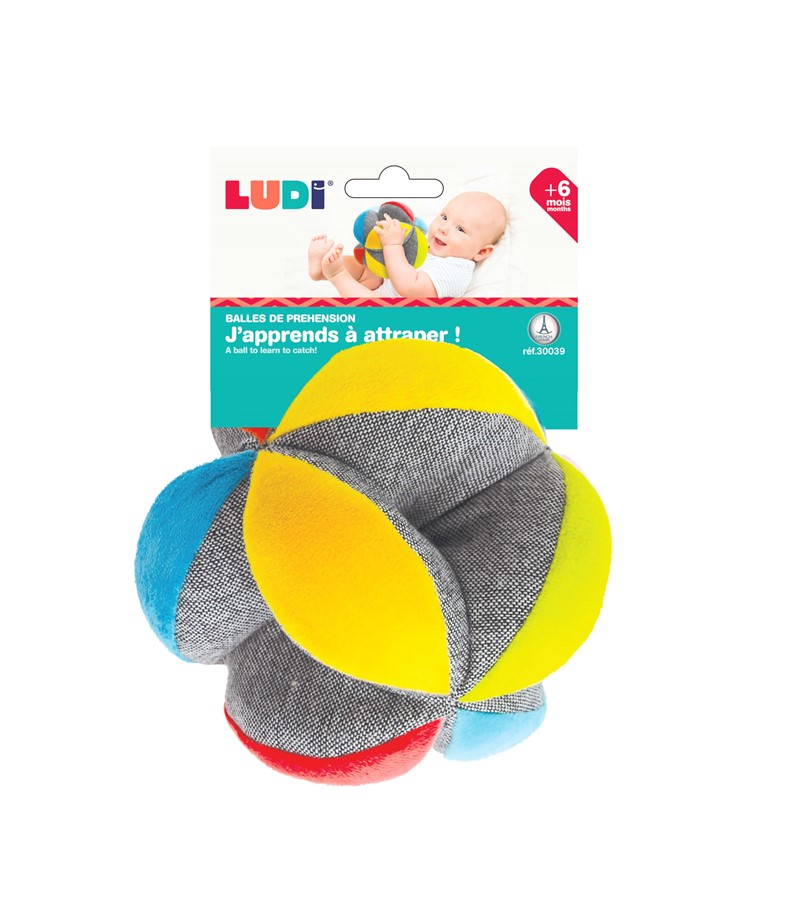 Pelota blanda de agarre Montessori Ludi +6 meses
