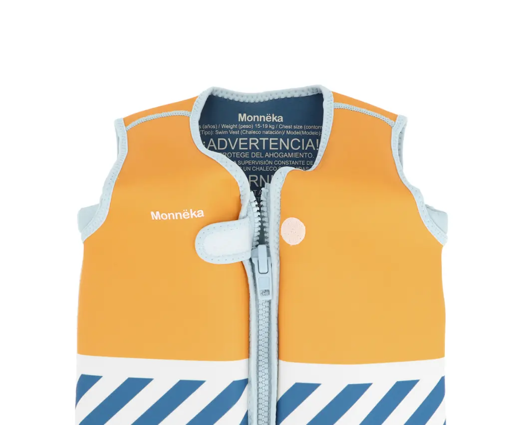 Chaleco Flotador Amarillo Rayas Azul 2.webp