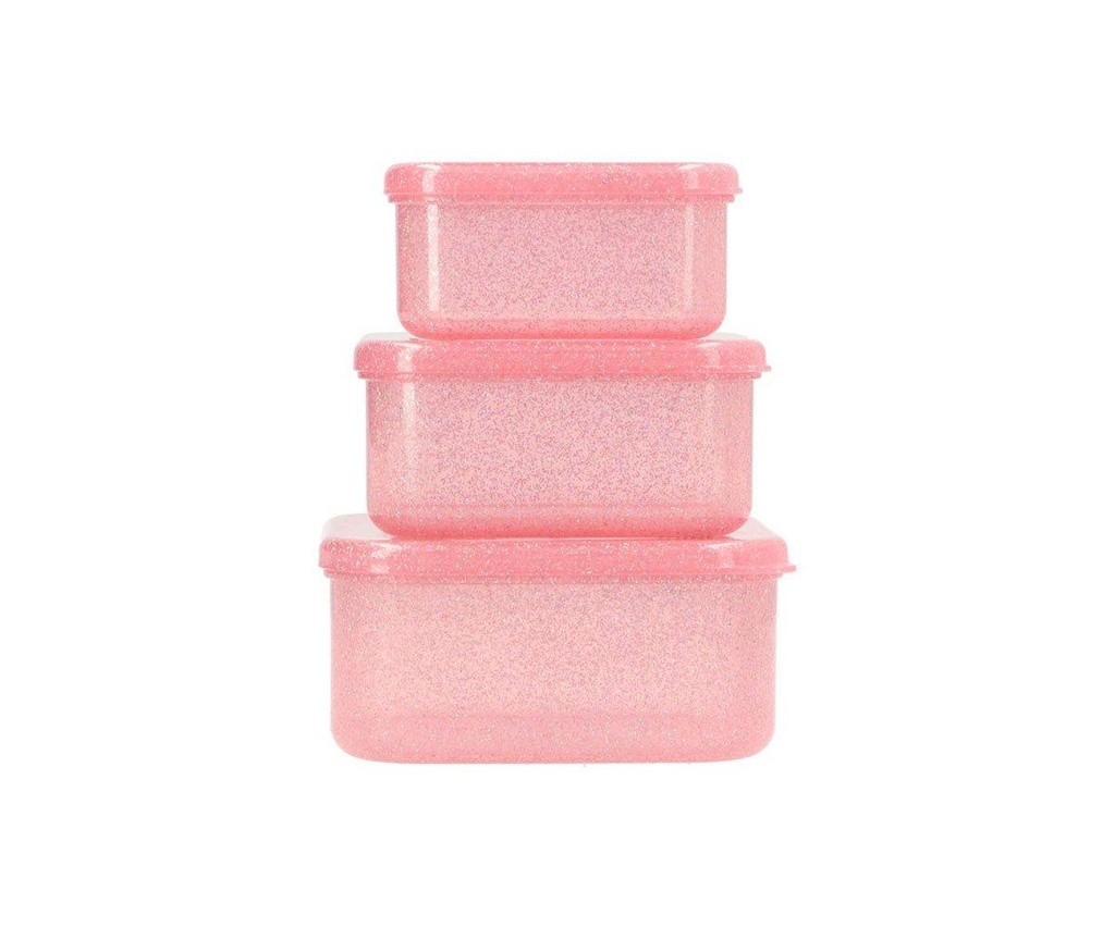3 Cajas Almuerzo Glitter Gloss