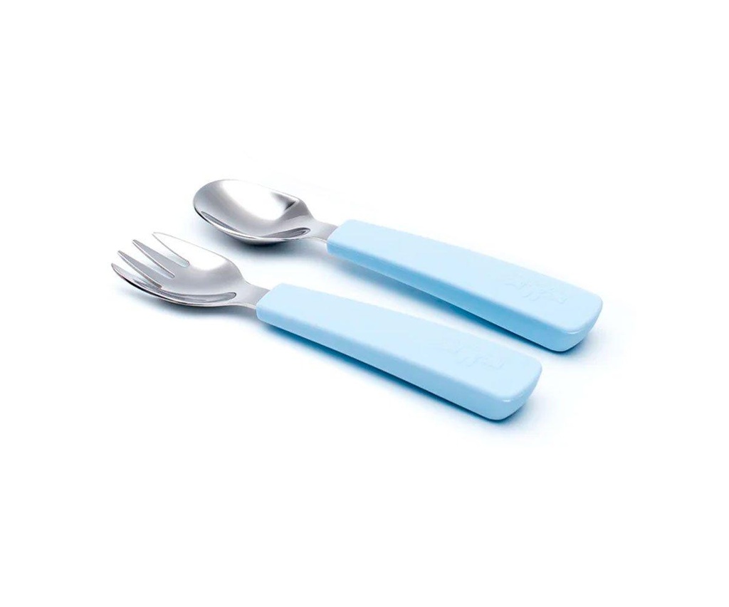 Set 2 Cubiertos Feedie Azul Empolvado