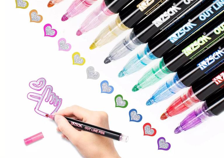 SET 12 ROTULADORES OUTLINER BICOLOR NEON PASTEL