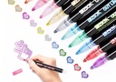 SET 12 ROTULADORES OUTLINER BICOLOR NEON PASTEL