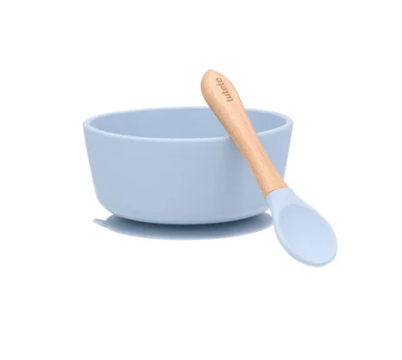 Bowl with Suction + Sky Spoon