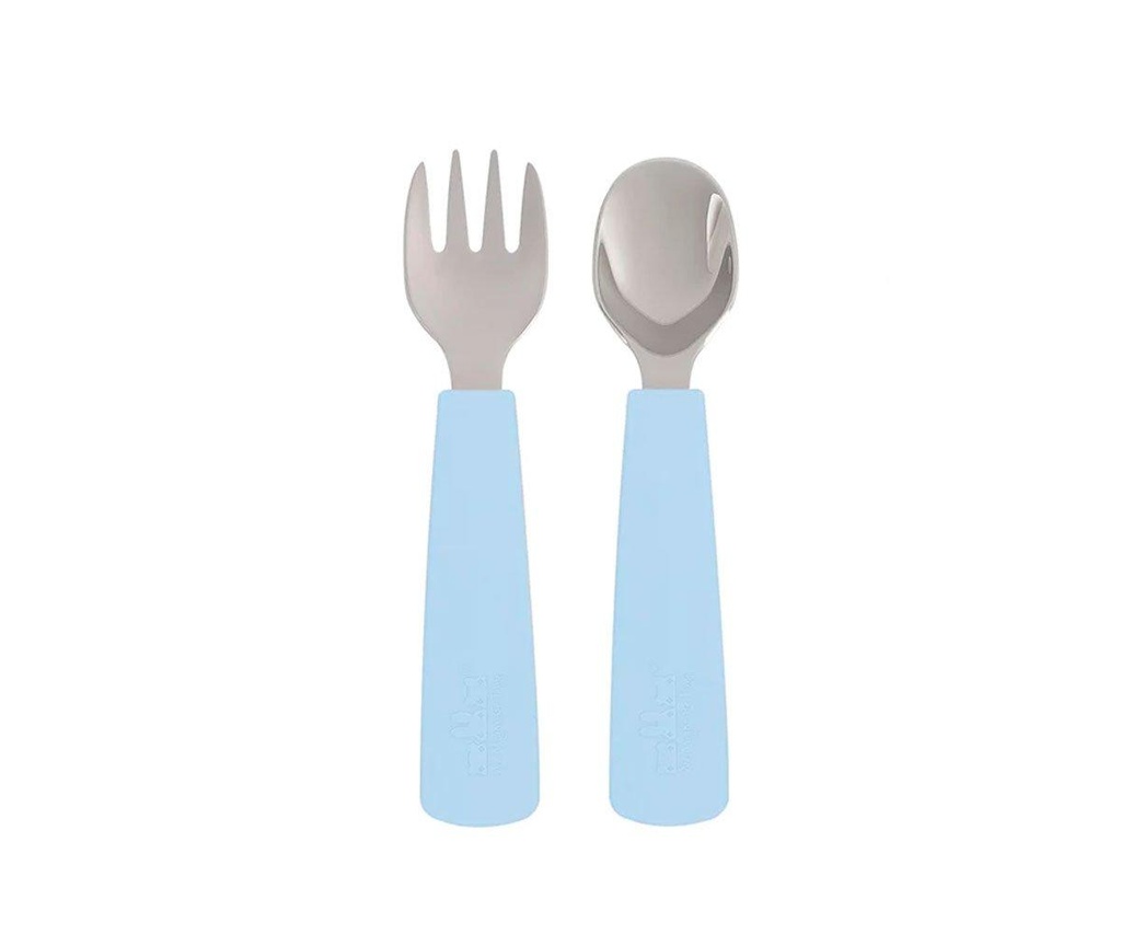 Set of 2 Feedie Cutlery Dusty Blue