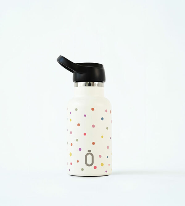Thermal bottle 350ml cream polka dots