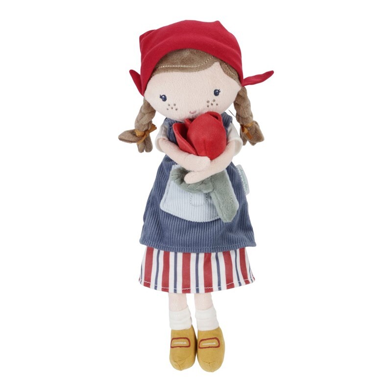 [LD4564] PINK FARMER SOFT DOLL LITTLE DUTCH