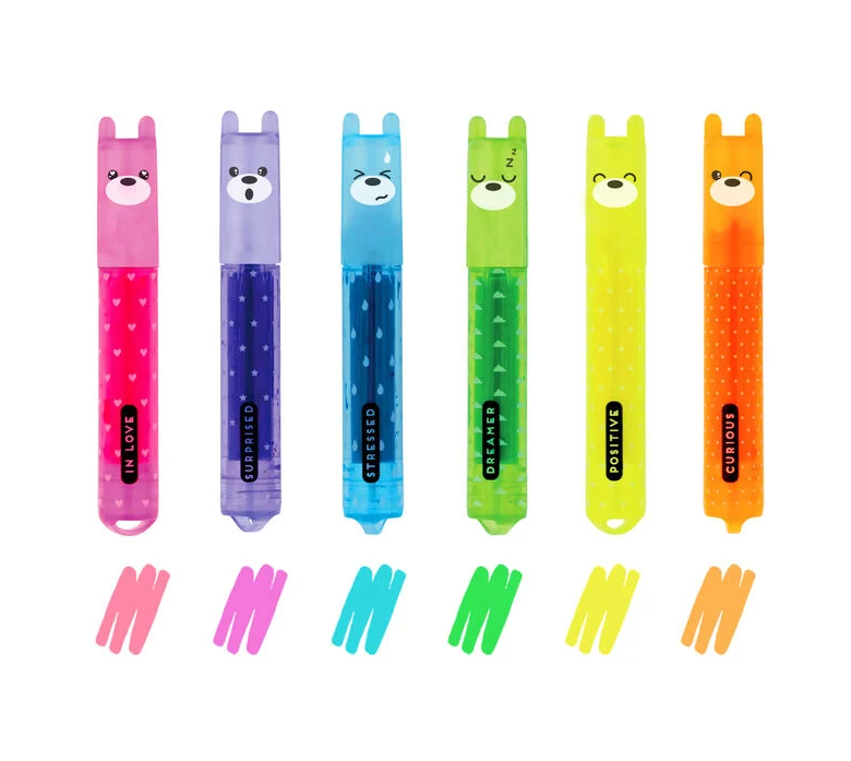 Set de 6 Mini Subrayadores - Teddy's Mood 