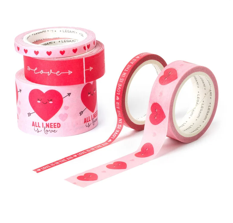 [TAPKIT5] Set de 5 cintas adhesivas de papel - Tape By Tape - HEART