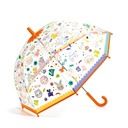 Magical transparent umbrella of faces