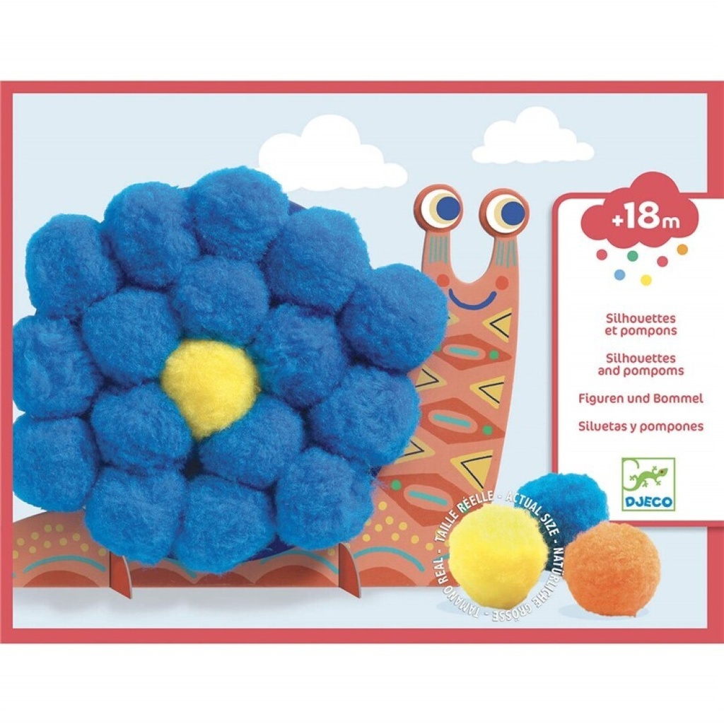 [DJ09871] Manualidades con pompones Collage Animales blandos Djeco +18 meses