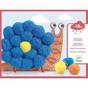 Manualidades con pompones Collage Animales blandos Djeco +18 meses