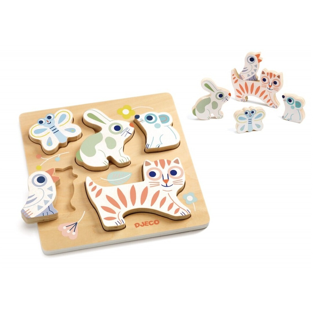 [DJ06121] White Baby BabyAnimali Djeco +12 months