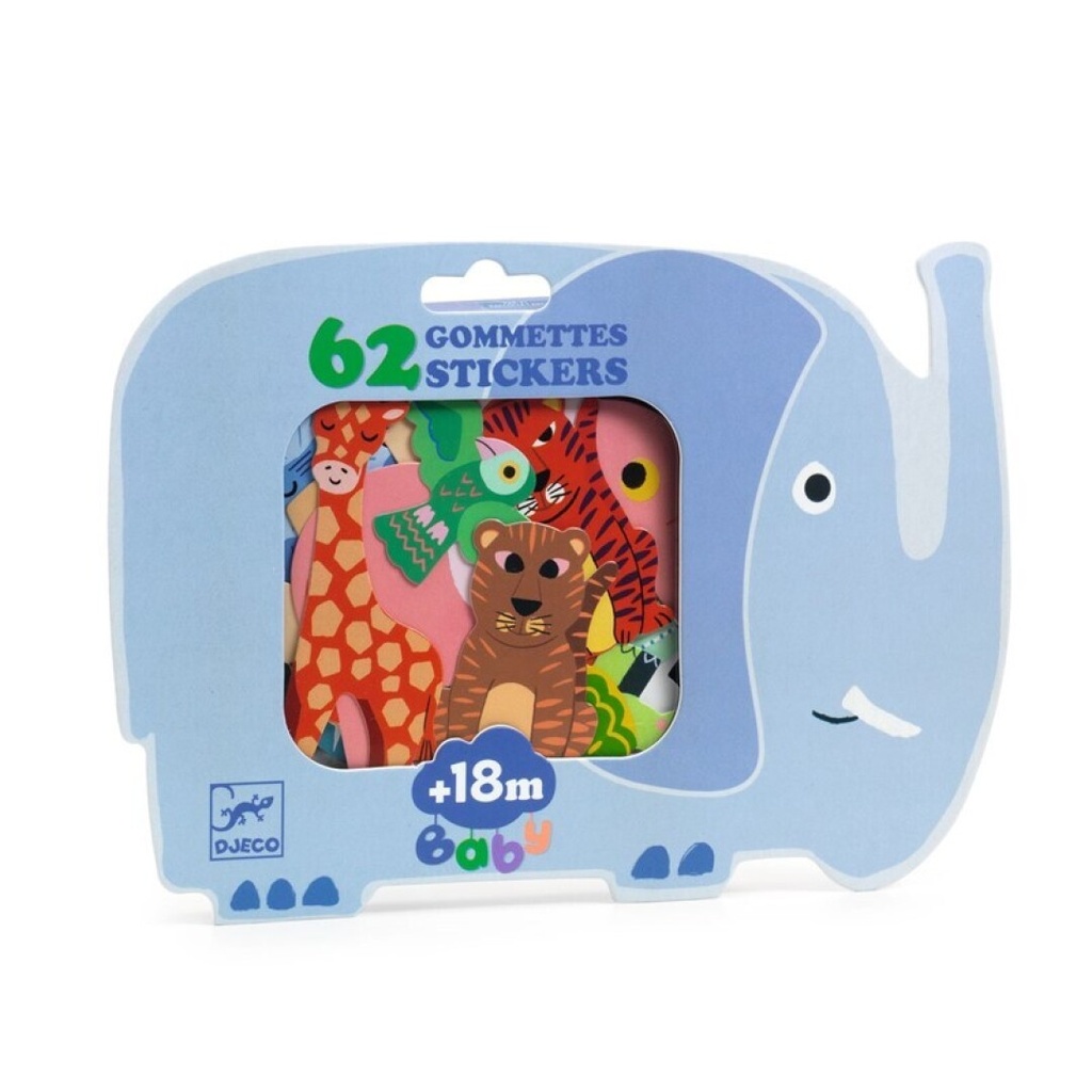 [30059] Repositionable stickers Baby Safari Djeco +18 months