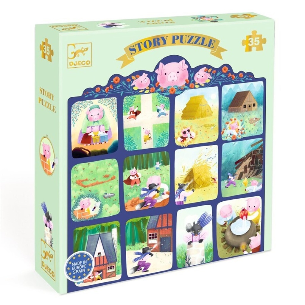 Story Puzzles The Three Little Pigs Djeco +3 years