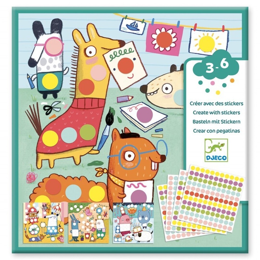[DJ09044] Create with stickers Little animals Djeco
