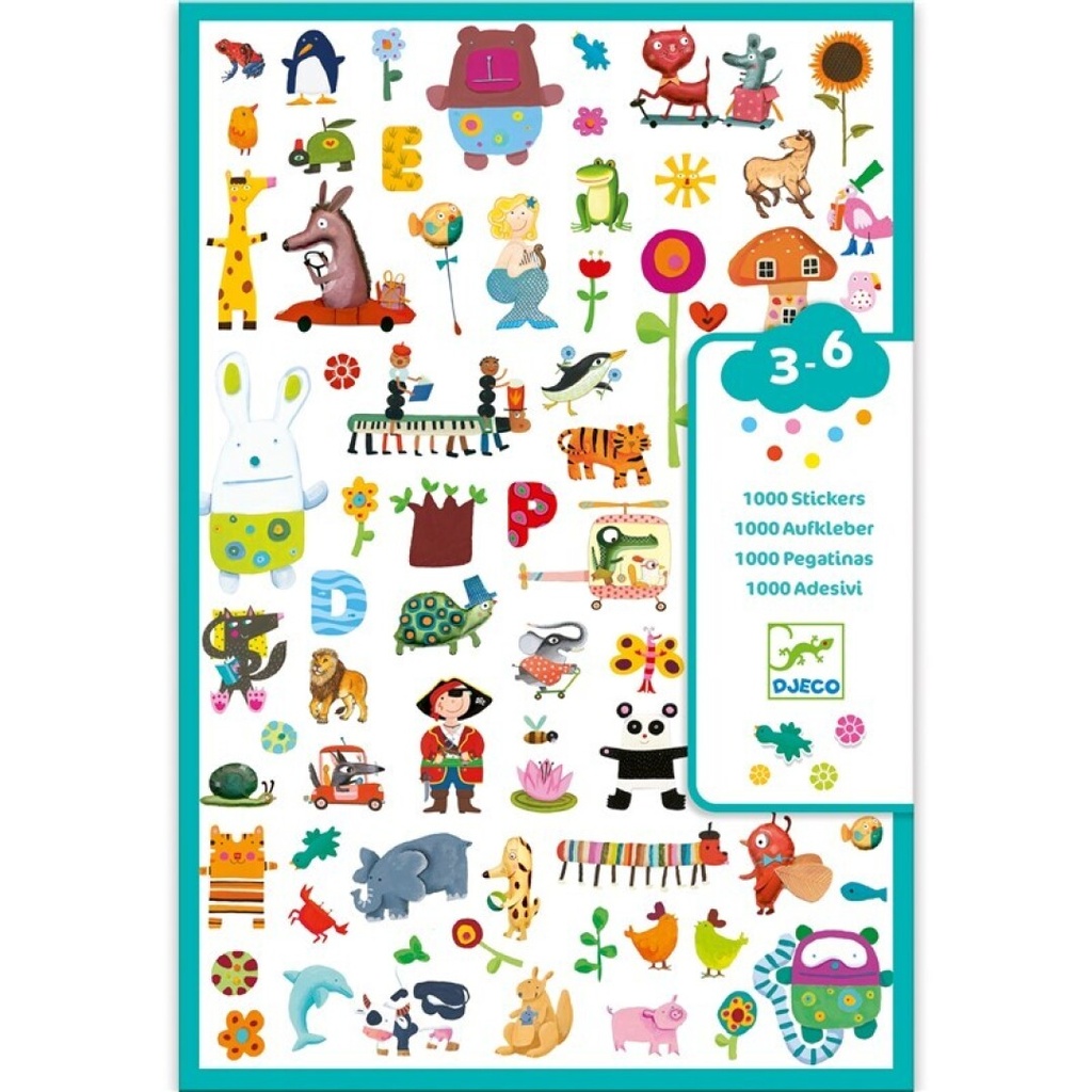 [DJ08950] 1000 Stickers for the little ones Djeco aged 3 to 6 years