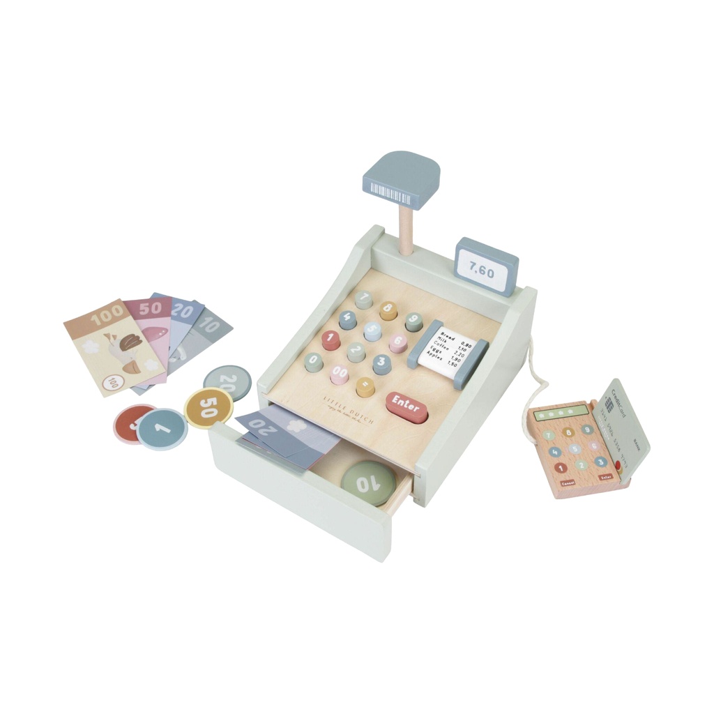 CAJA REGISTRADORA CON ESCANER NUEVO COLOR LITTLE DUTCH +3 años