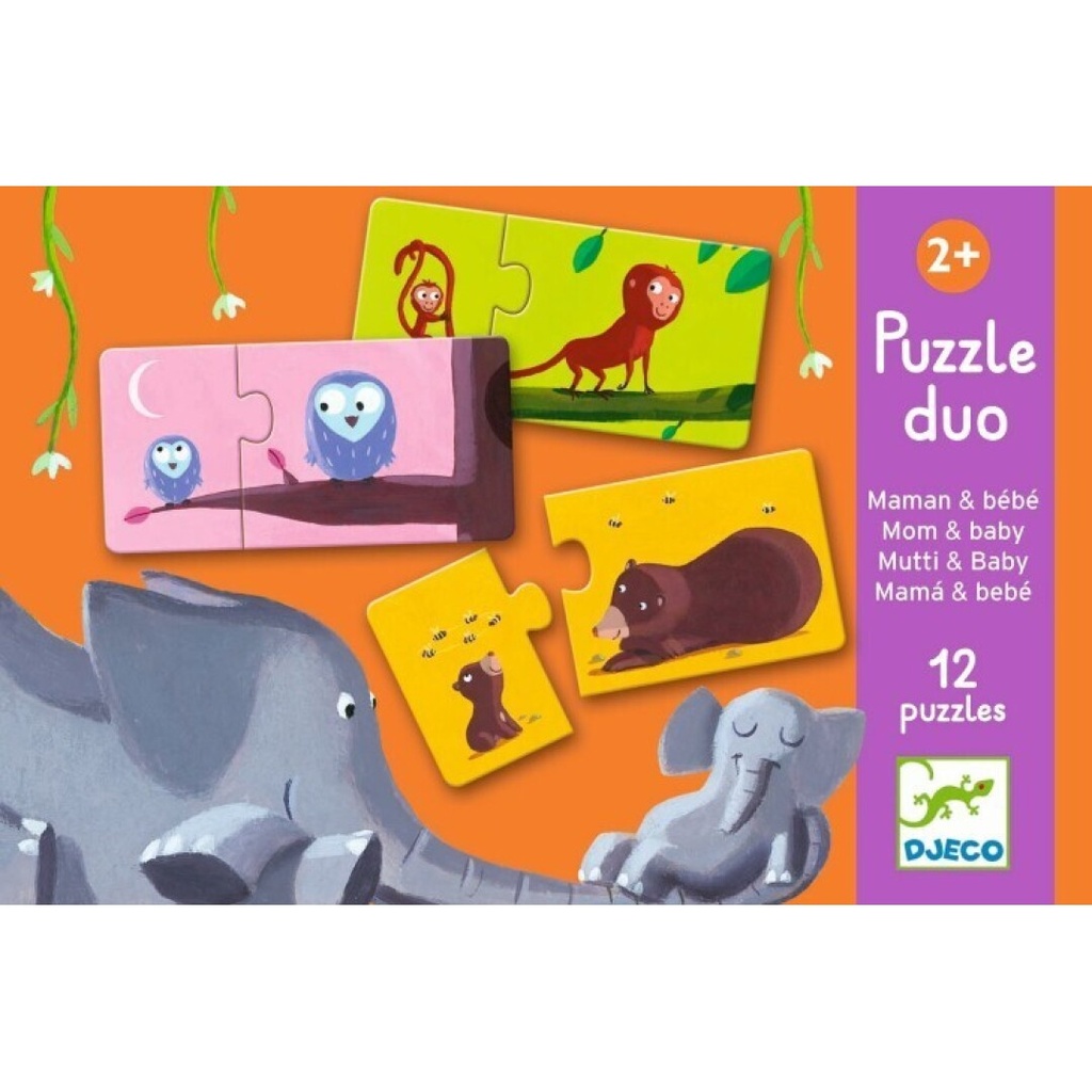 Puzzle dúo Mama y bebé Djeco +2 años