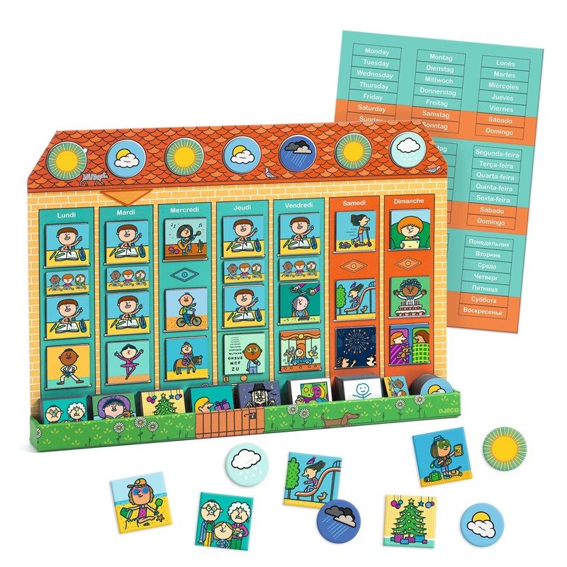 [38369] Magnetic Board Educational My week Djeco +4 years