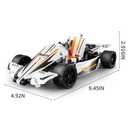 (Combinable con 605816) iMMaster Coche de carreras blanco -187pzas. para construir