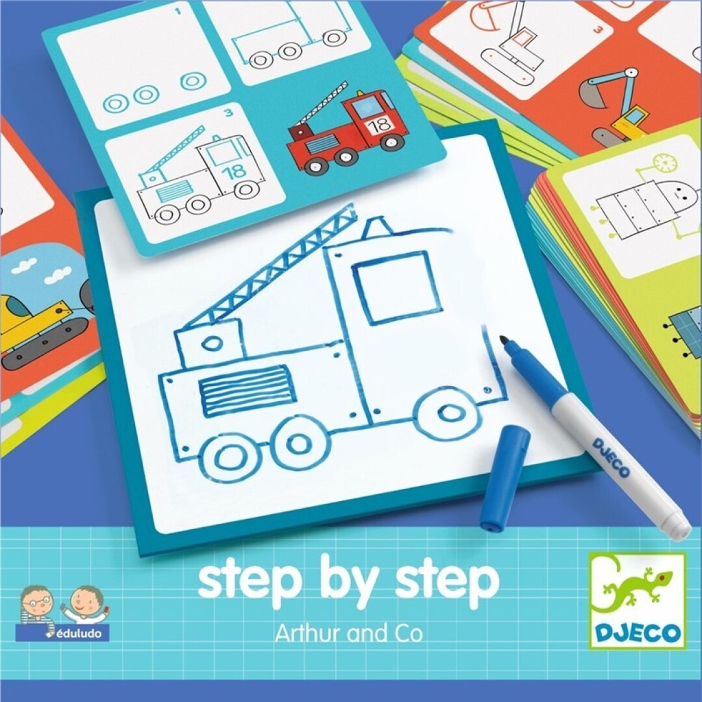 [DJ08321] Set aprende a dibujar animales Step by step Djeco de 4 a 7 años
