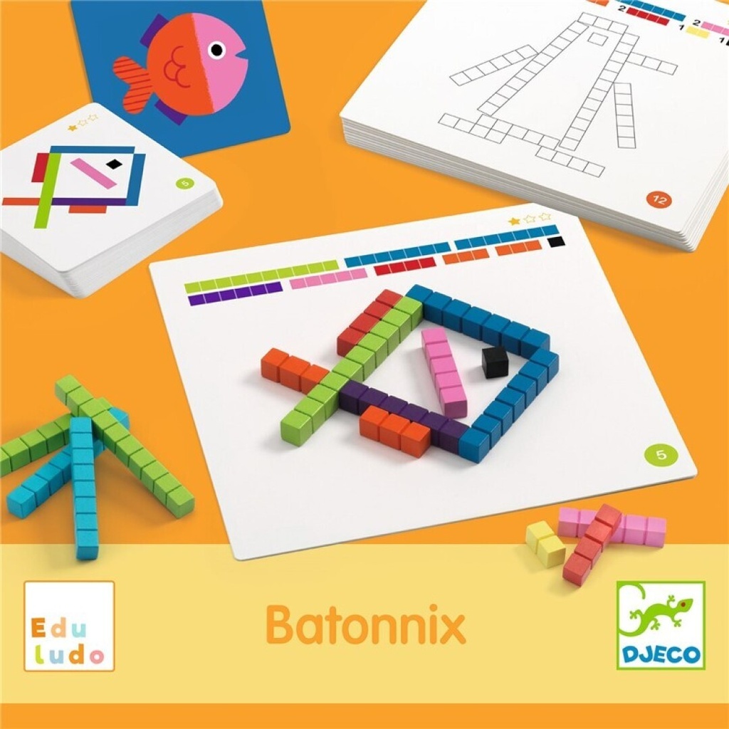 Eduludo Batonnix Juego de longitudes Djeco de 4 a 8 años