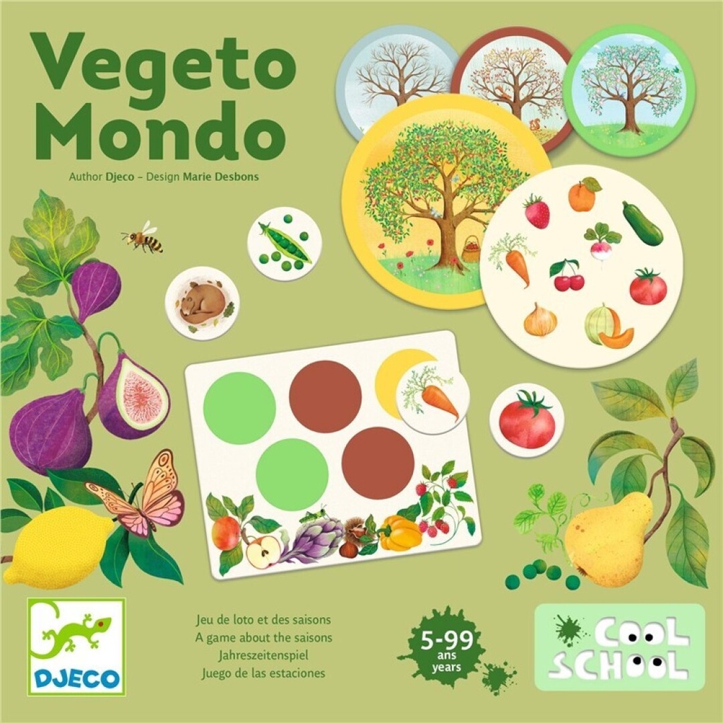 Cool School Bingo Game Vegeto Mondo by Djeco for ages 5 to 99