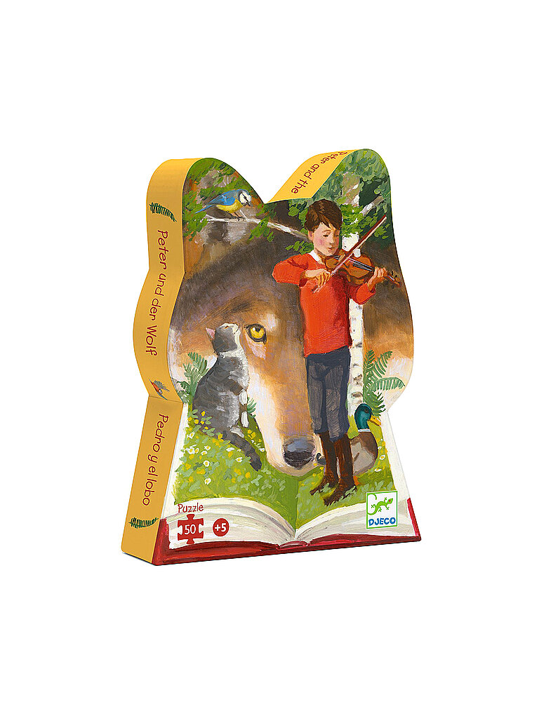 Puzzle silueta Pedro y el lobo (50 pz) Djeco +5 años