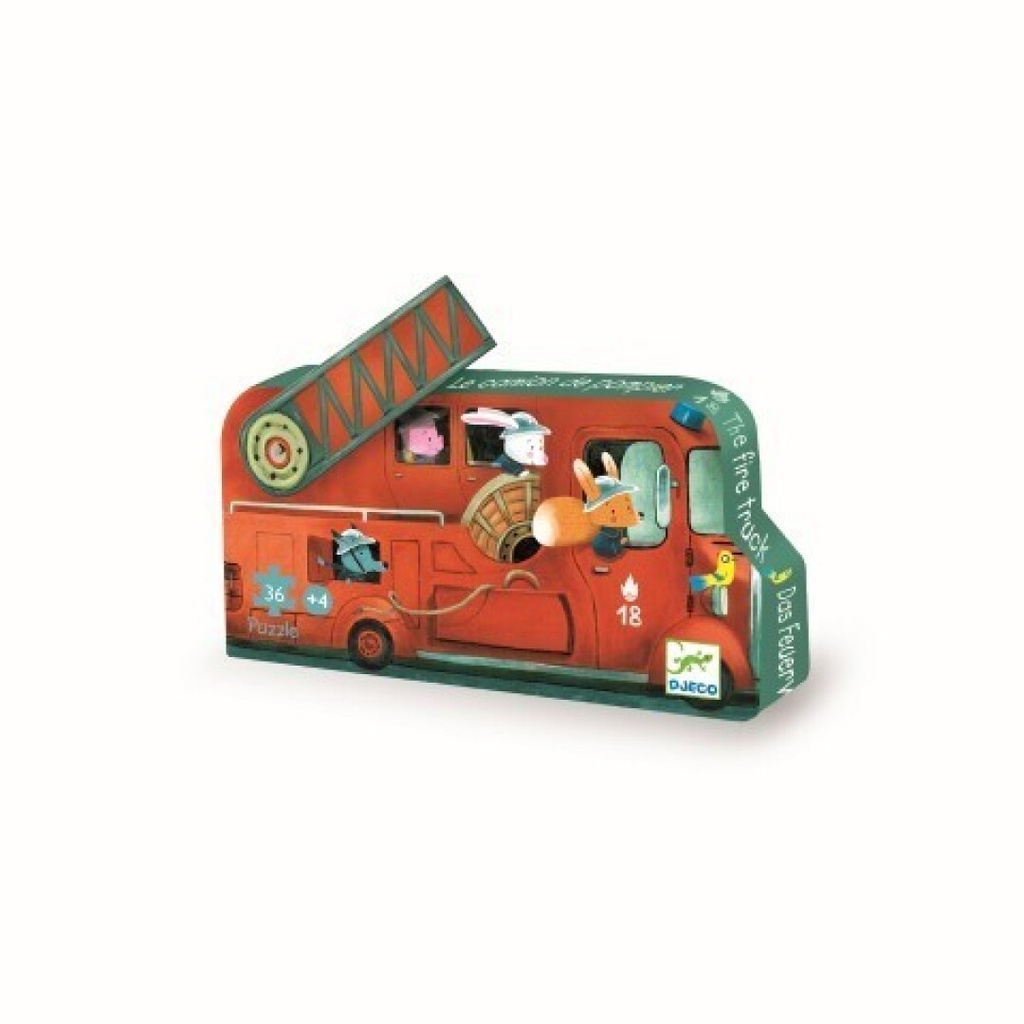 [DJ07269] Puzzle Silueta El camión de bomberos Djeco +3 años