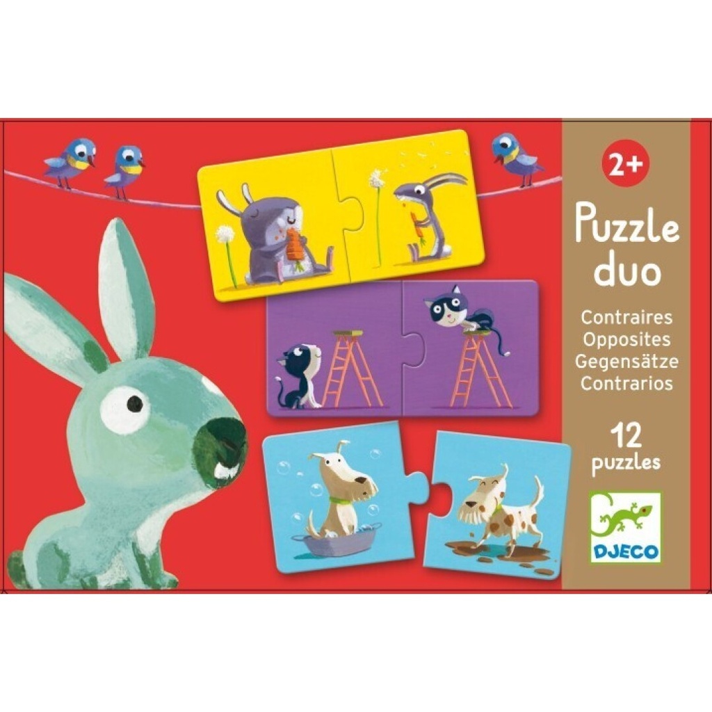 Puzzle dúo Contrarios Djeco +2 años