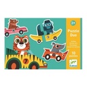 Puzzle dúo - Coches de carreras +2 años
