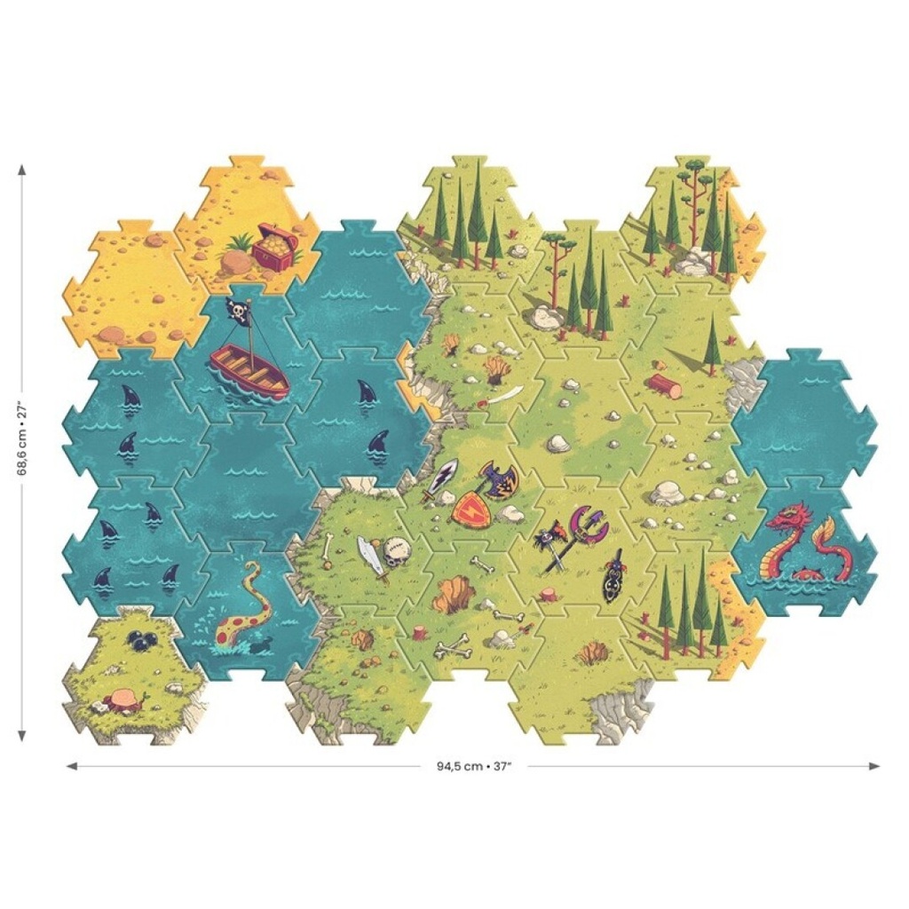 Arty Toys Puzzle gigante batalla - 30pcs Djeco +4 años