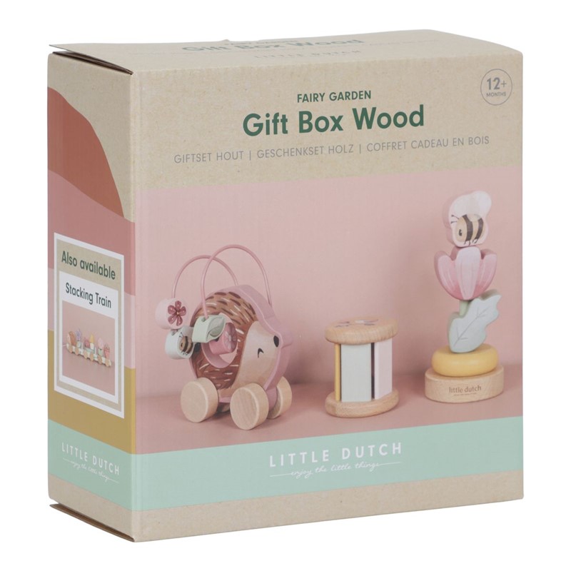 Caja Regalo madera Fairy Garden Rosa +12 meses