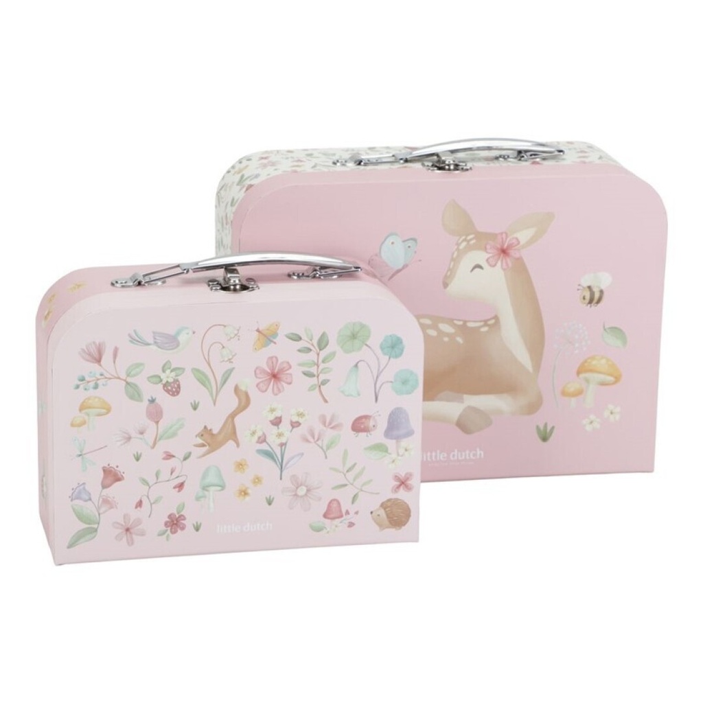 [LD7344] Fairy Garden Cardboard Suitcase Set Little Dutch +2 years