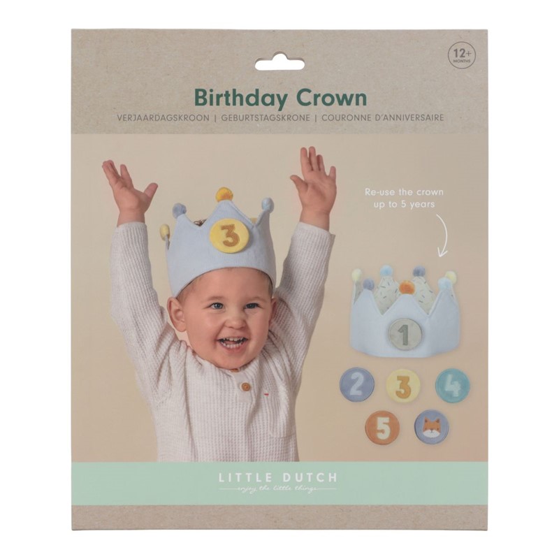 [LD4516] Blue birthday crown with Little Dutch numbers