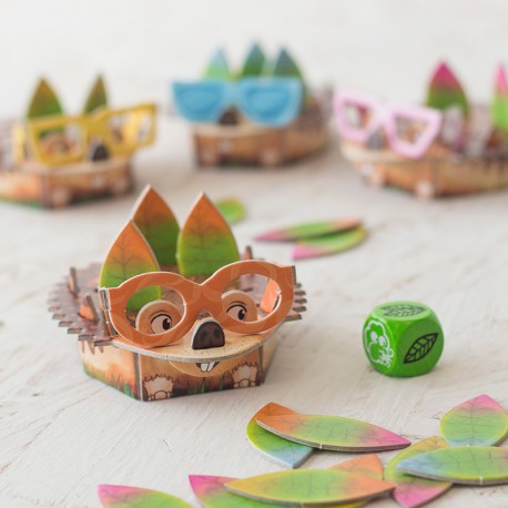 Erizos a la búsqueda de hojas Haba juego de memoria de 3 a 99 años