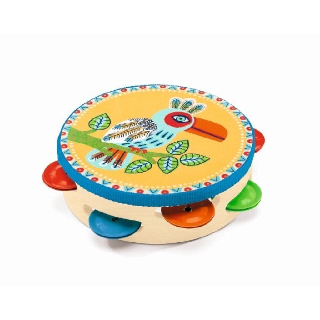 [DJ06005] Animambo Wooden Tambourine +2 years Djeco