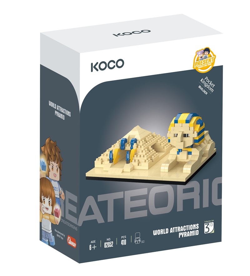 [02052] Koco Pyramid Building Set - 410 pieces + 6 years