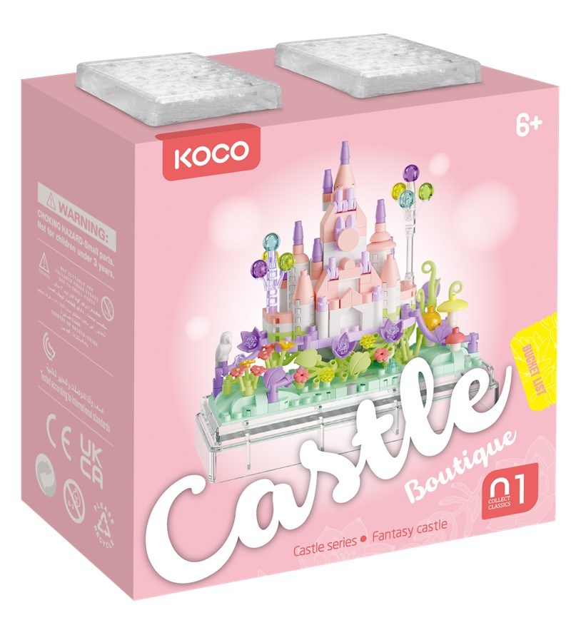 [02074] Koco Castle building set - dream castle 414 pcs + 6 years