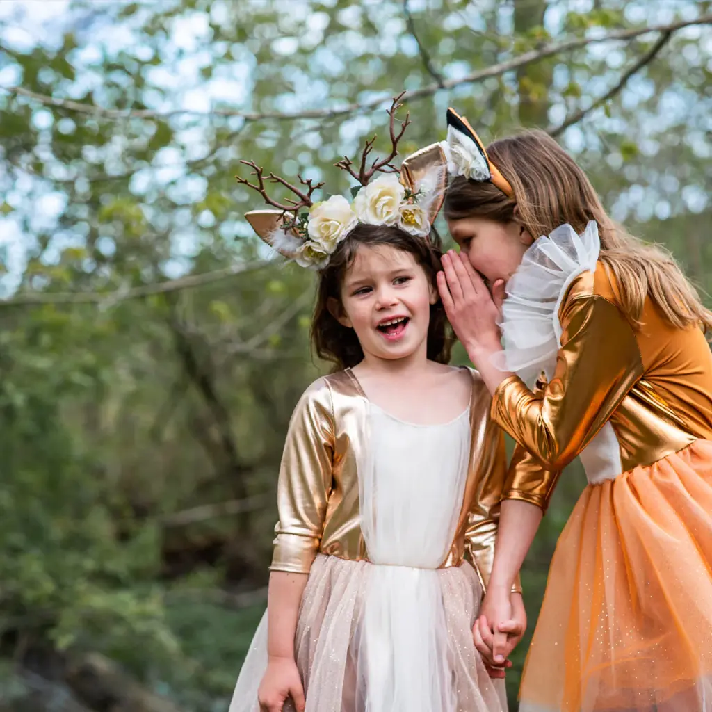 VESTIDO CON DIADEMA ZORRO DEL BOSQUE GREAT PRETENDERS DE 5 A 6 AÑOS