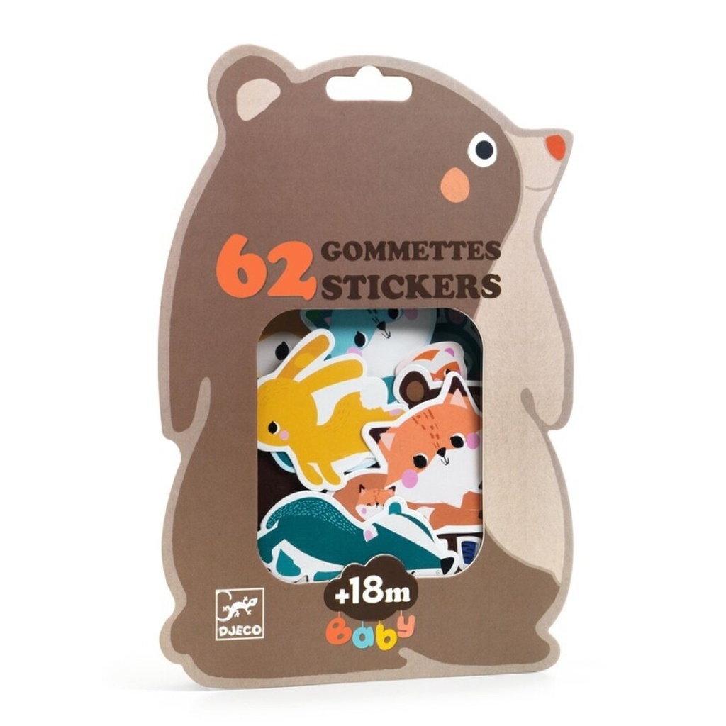 [DJ00055] Repositionable Stickers Baby Forest Animals Djeco +18 months
