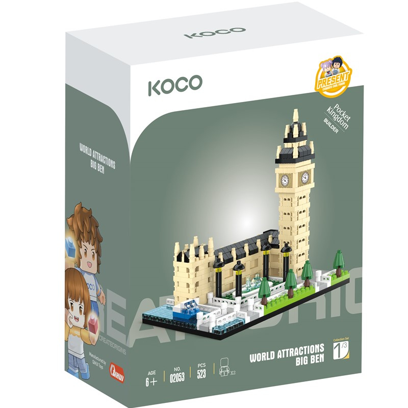 Building blocks Koco Big Ben - 523 pcs +6 years
