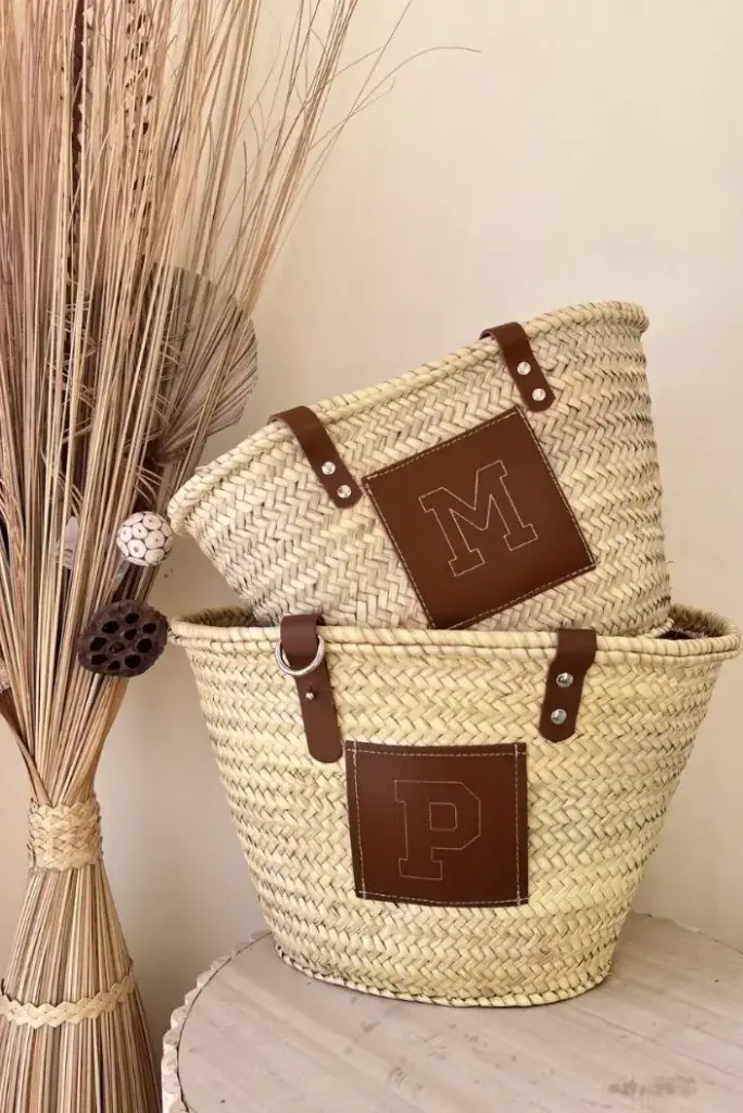 Capazo personalizado Inicial ecopiel college