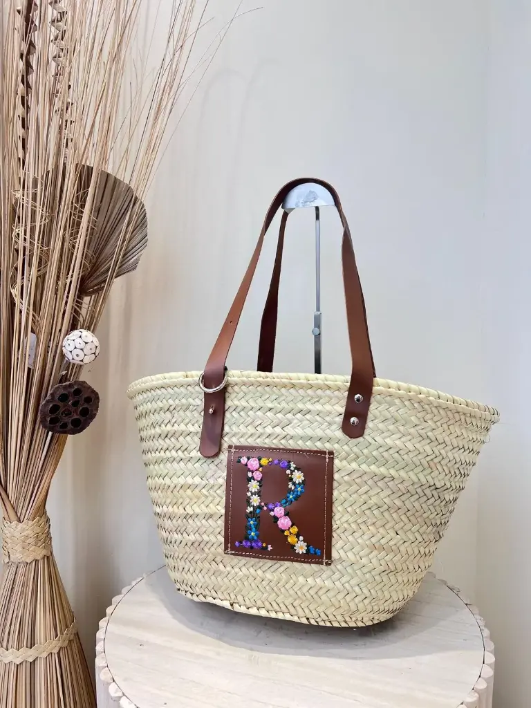 Capazo personalizado Inicial flor